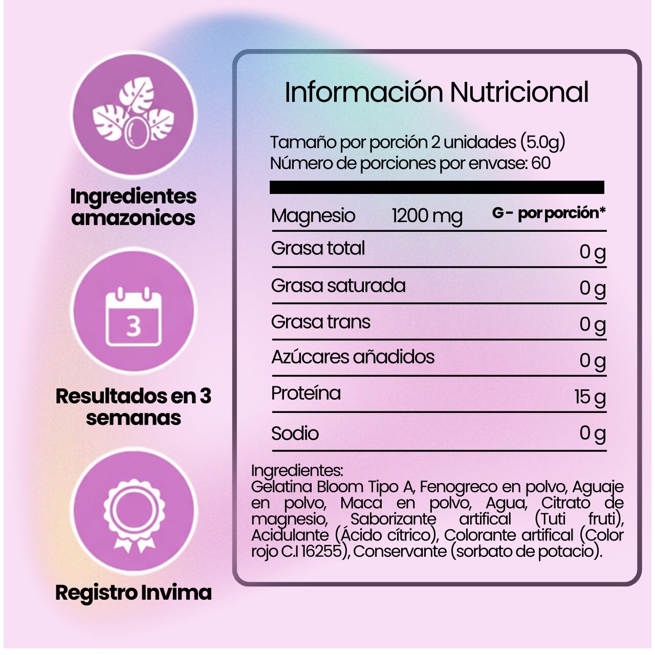 Gomitas para aumento de glúteos y busto x60