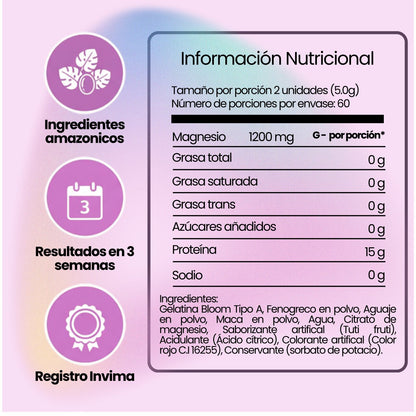 Gomitas para aumento de glúteos y busto x60